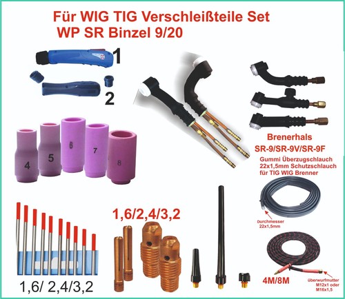 Wig tig verschleißteile set - verschleißteile,