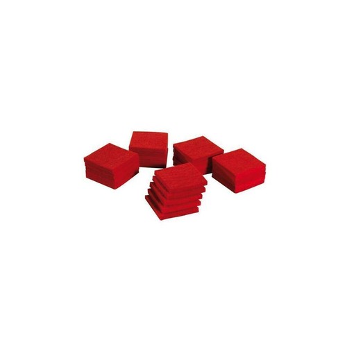Reinigungsfilz 50x50 rot - reinigungsfilz,
